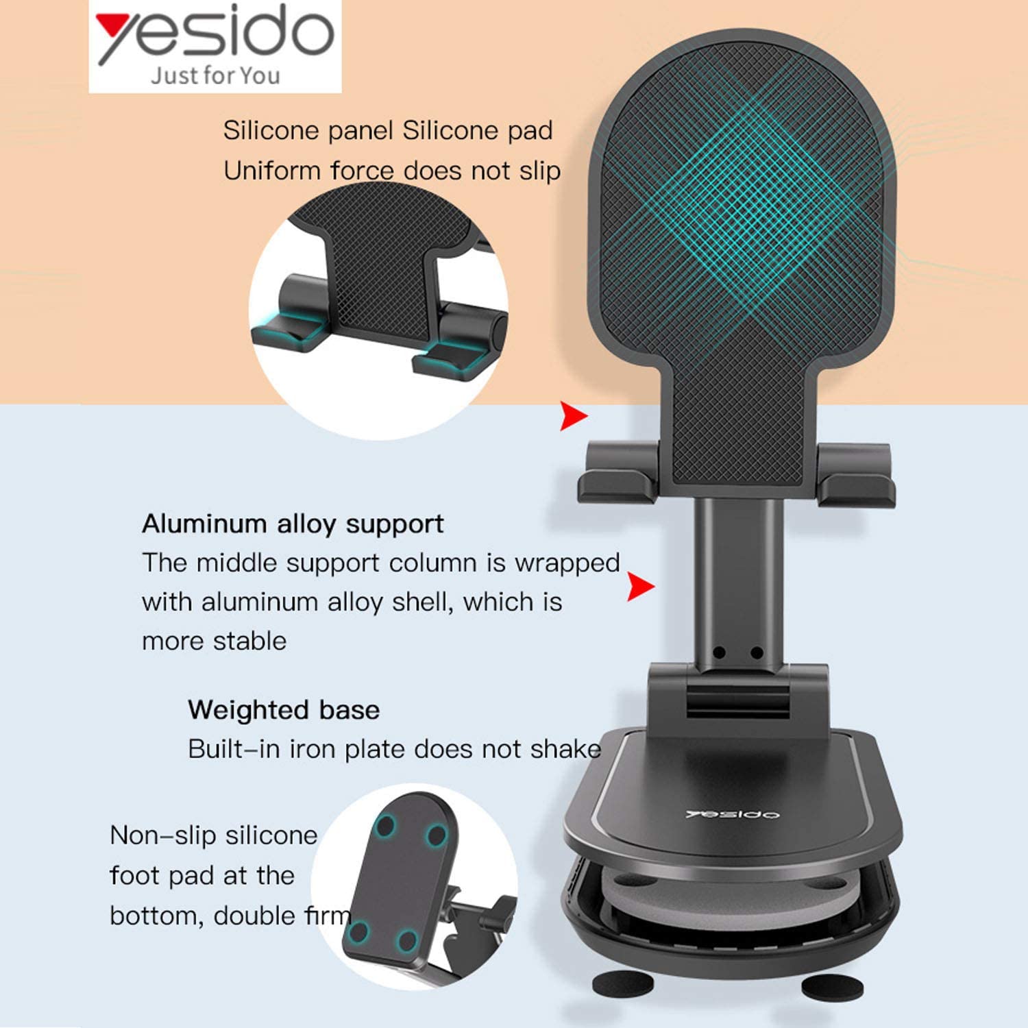 Yesido C85 Mini Foldable desktop Mobile holder