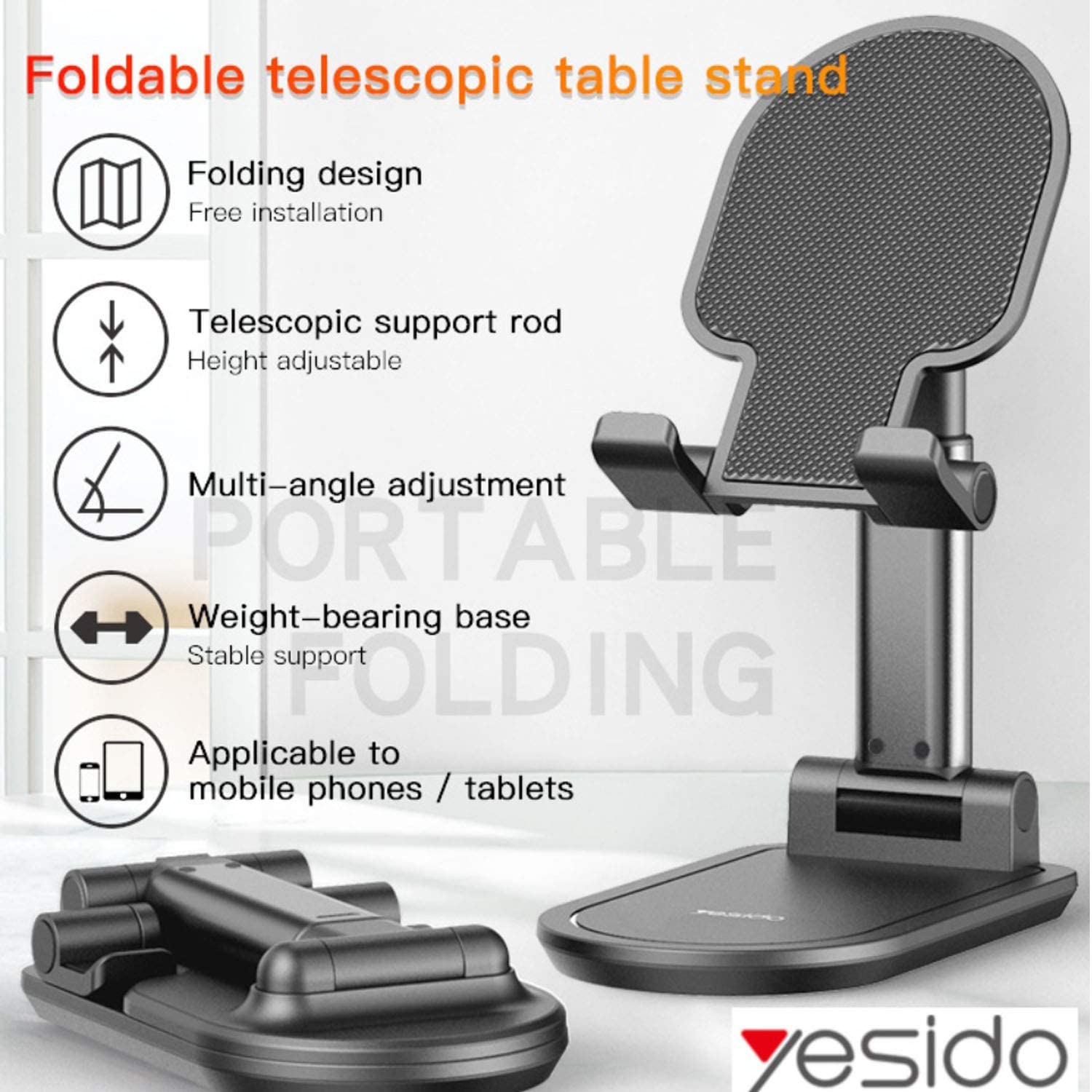 Yesido C85 Mini Foldable desktop Mobile holder