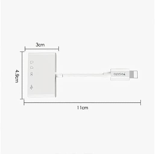 Yesido GS12 lightning to USB + TF MicroSD + Lightning OTG Adapter