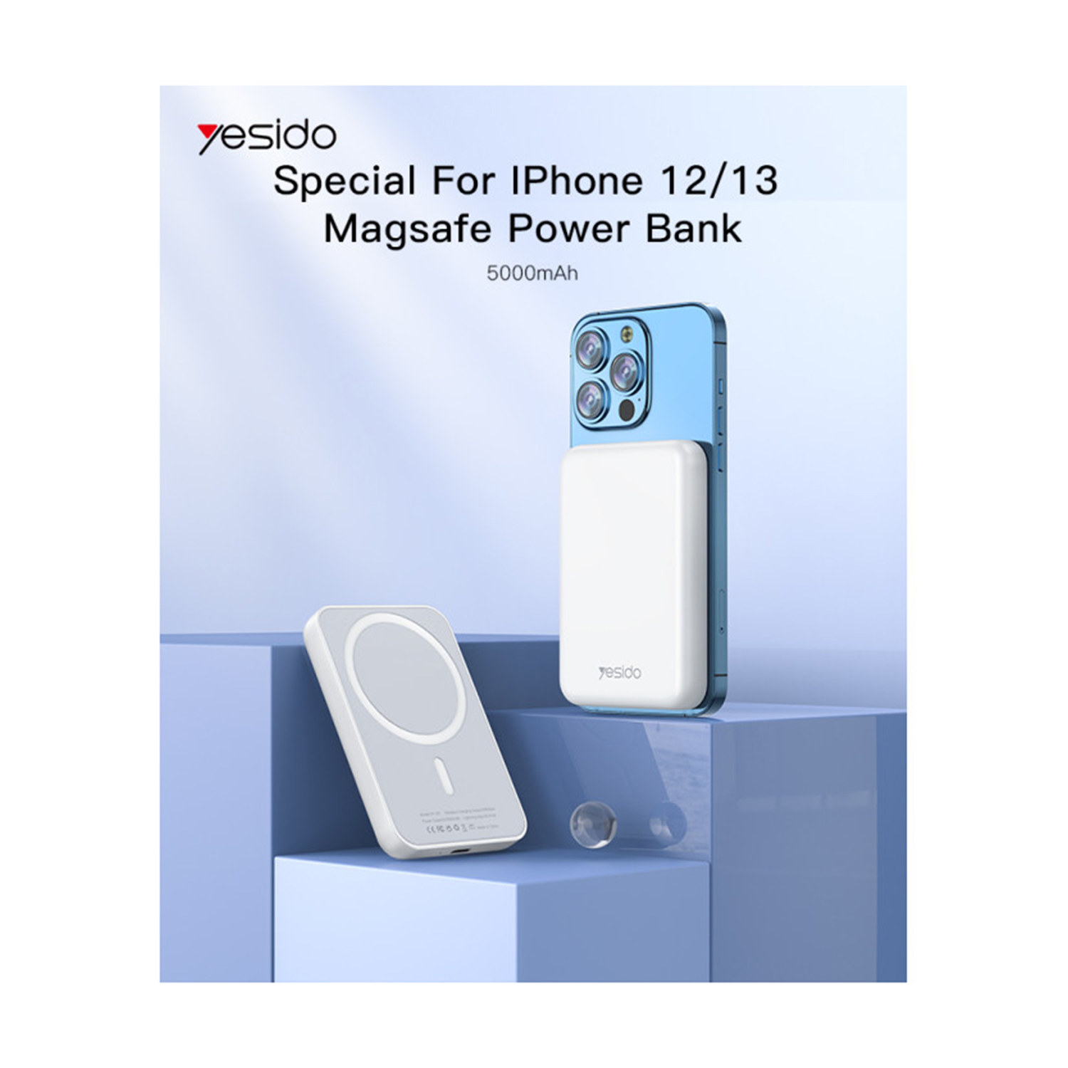 Yesido YP29 5000 mah Power Bank Wireless Charge