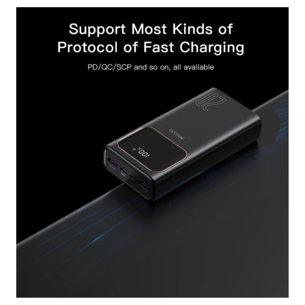 Yesido YP30 High Quality Power Bank Fast Charging 20000mAh