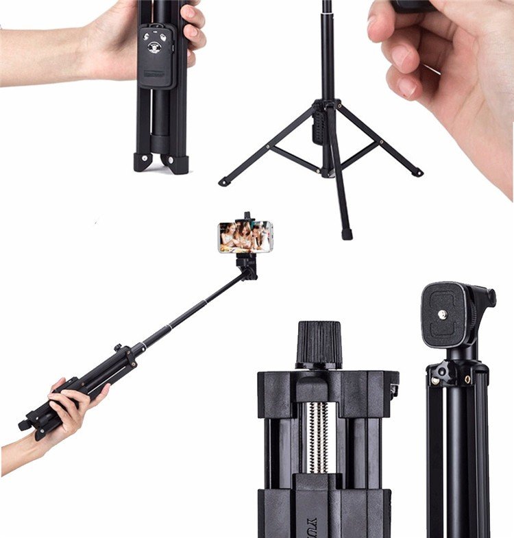 Yunteng VCT-1688 3 in 1 Mini Tabletop Selfie Tripod