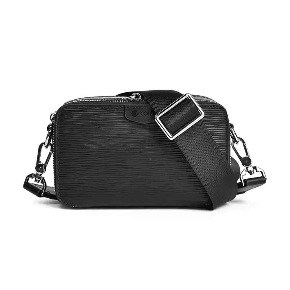 Coteci Luxury Genuine Leather Square Satchel Bag